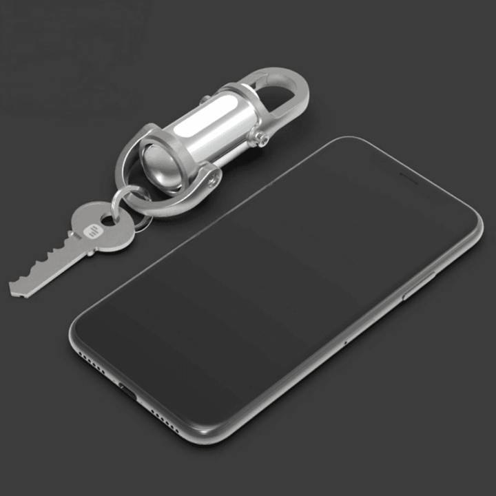 Mini Keychain LED Flashlight - Fast Charging Bi-Directional Output Work Light with Emergency SOS