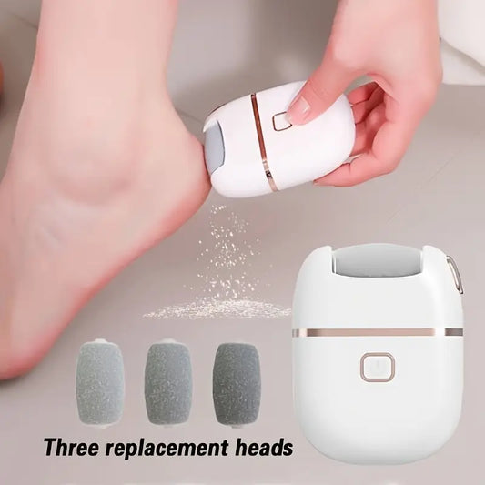 Rechargeable Electric Foot File with 3 Replaceable Grinding Heads