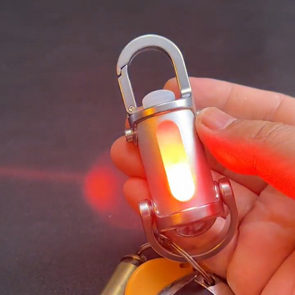 Mini lampe de poche LED porte-clés - Lampe de travail à charge rapide et sortie bidirectionnelle avec SOS d'urgence 