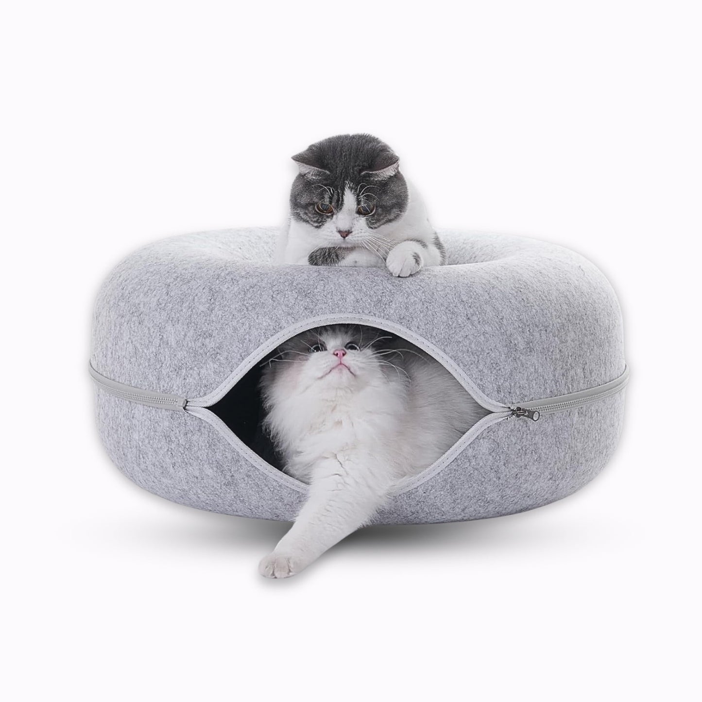Pet Cavern™ Donut Cat Tunnel Bed
