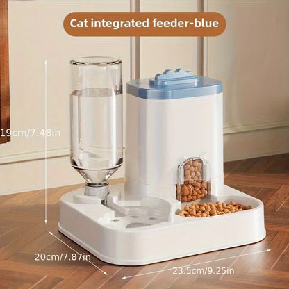 Automatic Cat & Dog Water Dispenser with Integrated Food Basin