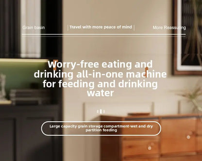 Automatic Cat & Dog Water Dispenser with Integrated Food Basin