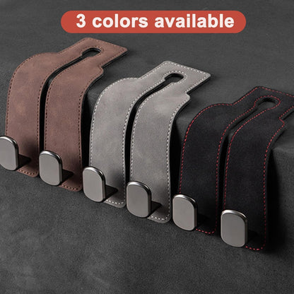 Car Seat Back Storage Hook for Headrest, Car Hooks Leather