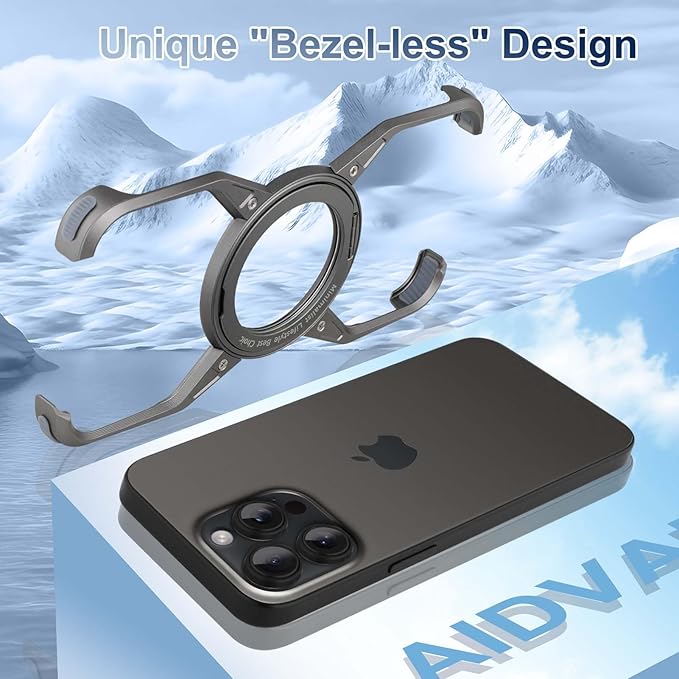 Frameless Phone Case Compatible,Magnetic Kickstand