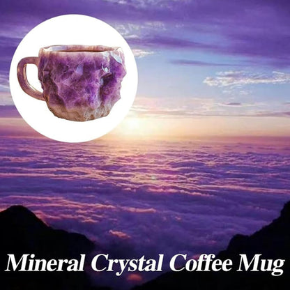 Kaffeetassen aus Mineralkristall, 2024 neue mehrfarbige Kaffeetasse aus Mineralkristall, Kaffeetasse aus natürlichem Mineralkristall, farbenfrohe Weihnachtstassen aus Kristall, elegantes Weihnachtsgeschenk für das Homeoffice