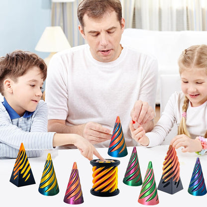 3 Packs Impossible Cone,Spiral Cone Fidget Toy,Impossible Cones passthrough Impossible Pyramid for Relaxing,Spiral Fidget Toy passthrough Impossible Cone,Birthday for Adults & Kids