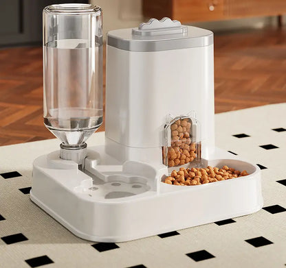 Automatic Cat & Dog Water Dispenser with Integrated Food Basin
