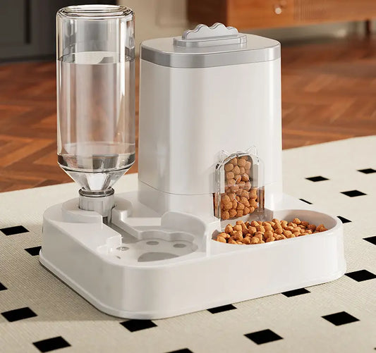 Automatic Cat & Dog Water Dispenser with Integrated Food Basin