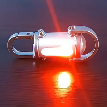 Mini lampe de poche LED porte-clés - Lampe de travail à charge rapide et sortie bidirectionnelle avec SOS d'urgence 