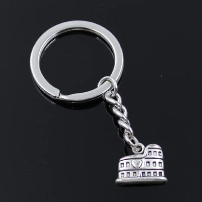 Rome Colosseum Keychain – Vintage Silver Design
