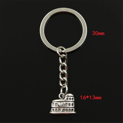 Rome Colosseum Keychain – Vintage Silver Design