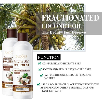 CocoPure Silk – 250ml Coconut Oil for Hydrated Skin and Frizz-Free Hair Care