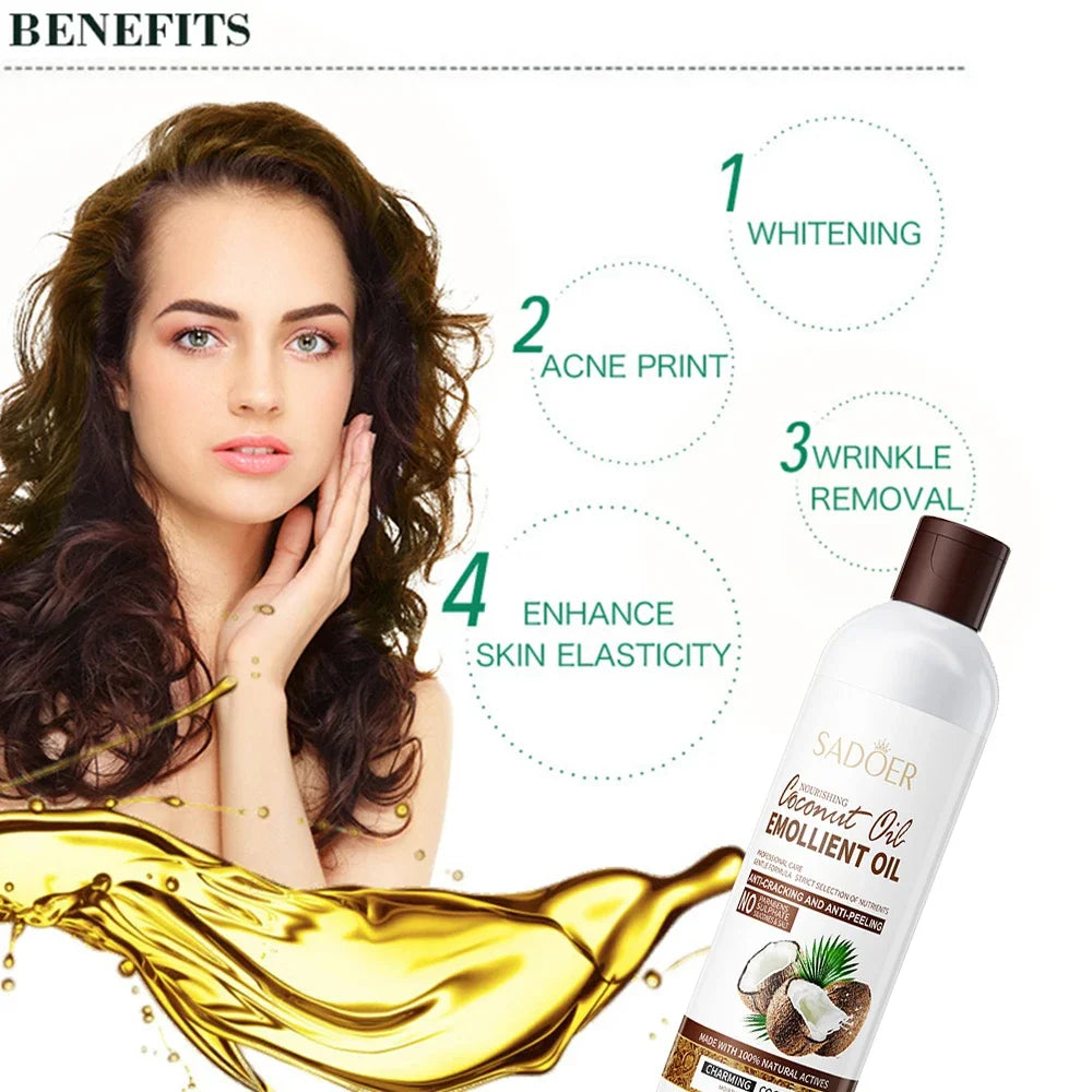 CocoPure Silk – 250ml Coconut Oil for Hydrated Skin and Frizz-Free Hair Care