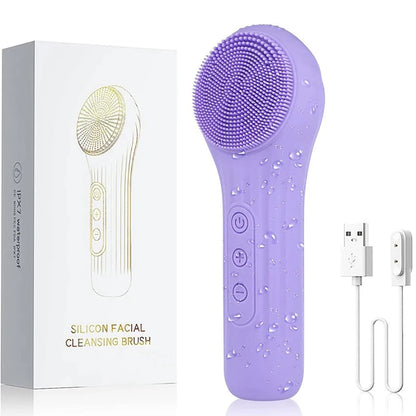 SonicPure – Waterproof Rechargeable Facial Cleansing Brush for Deep Exfoliation
