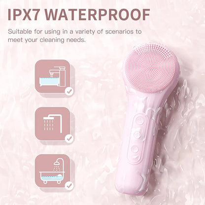 SonicPure – Waterproof Rechargeable Facial Cleansing Brush for Deep Exfoliation