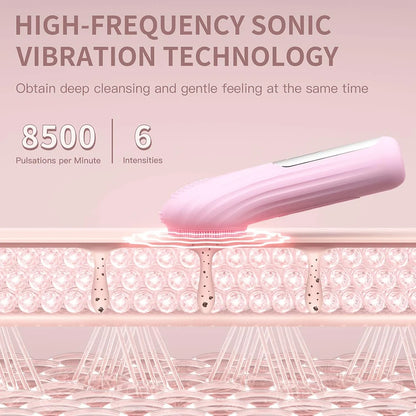 SonicPure – Waterproof Rechargeable Facial Cleansing Brush for Deep Exfoliation