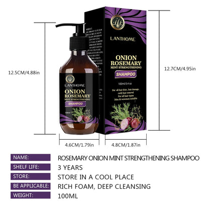 HerbalGrow – 100ML Rosemary & Onion Shampoo for Fast Hair Growth & Anti-Hair Los