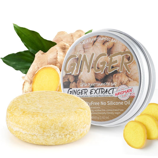 GingerBloom – Natural Ginger & Olive Oil Shampoo Bar for Hair Growth & Strength