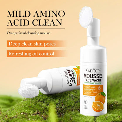 SAODER Fruits – Refreshing Facial Cleanser Foam for Deep Hydration & Glow