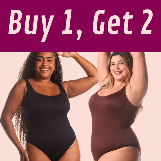 2 Ribbed Body Shapers - Buy 1, Get 2.