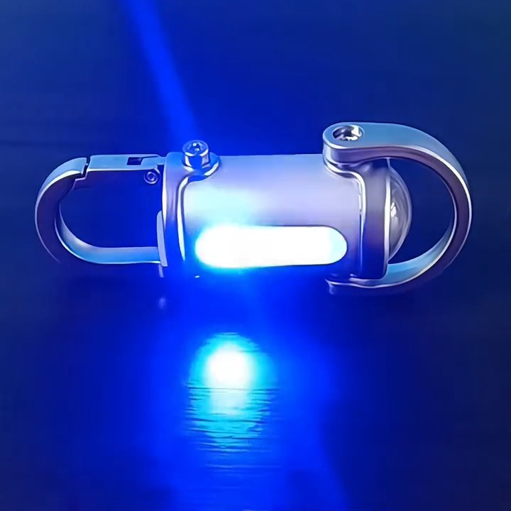 Mini lampe de poche LED porte-clés - Lampe de travail à charge rapide et sortie bidirectionnelle avec SOS d'urgence 